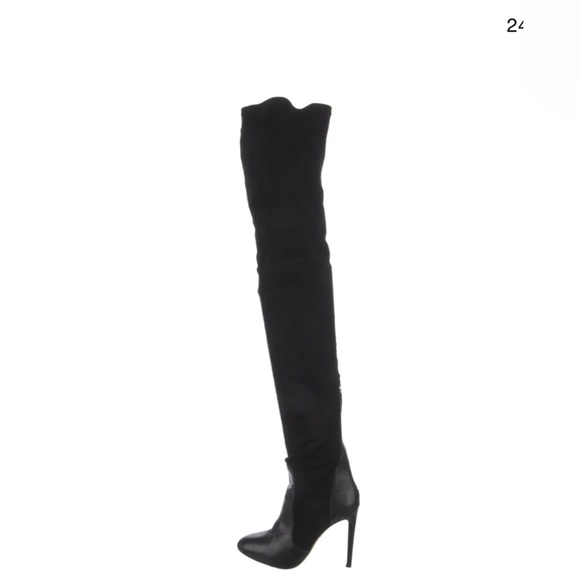 Aquazzura Black Suede Thigh High Boots - Picture 3 of 7